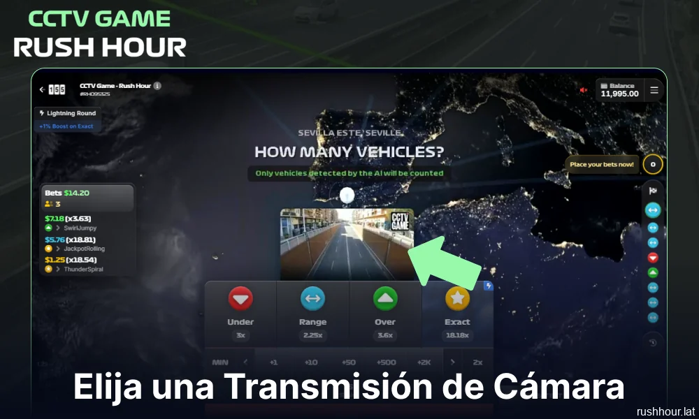 Elige una transmisión de cámara para empezar a jugar al juego Rush Hour