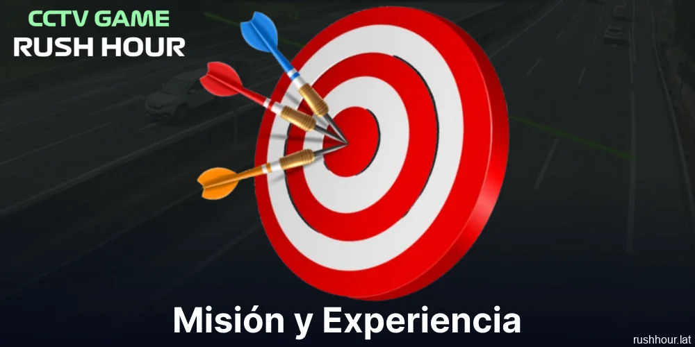 Información sobre la misión del juego Rush Hour y la experiencia del equipo