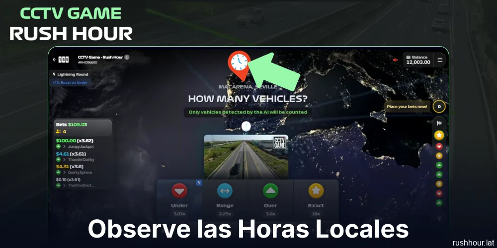Ten en cuenta las zonas horarias locales a la hora de realizar apuestas en el juego Rush Hour