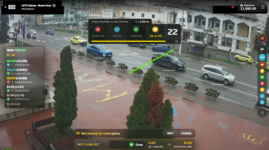 Apuesta realizada en la siguiente ronda del juego Rush Hour