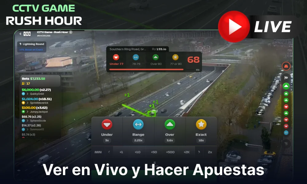 Se puede jugar al juego de casino Rush Hour y realizar apuestas en tiempo real